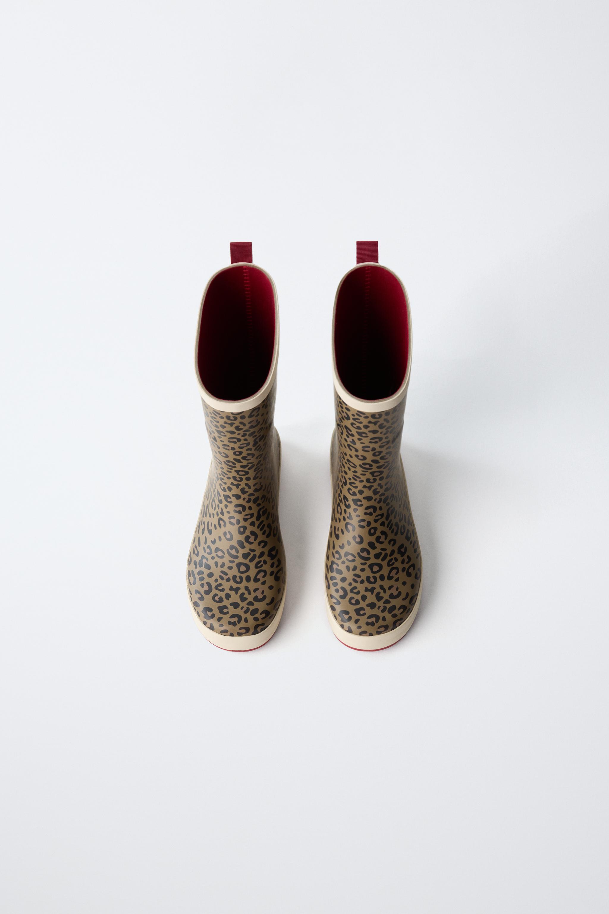 Детские ботинки Zara ANIMAL PRINT RAIN BOOTS — фото 4