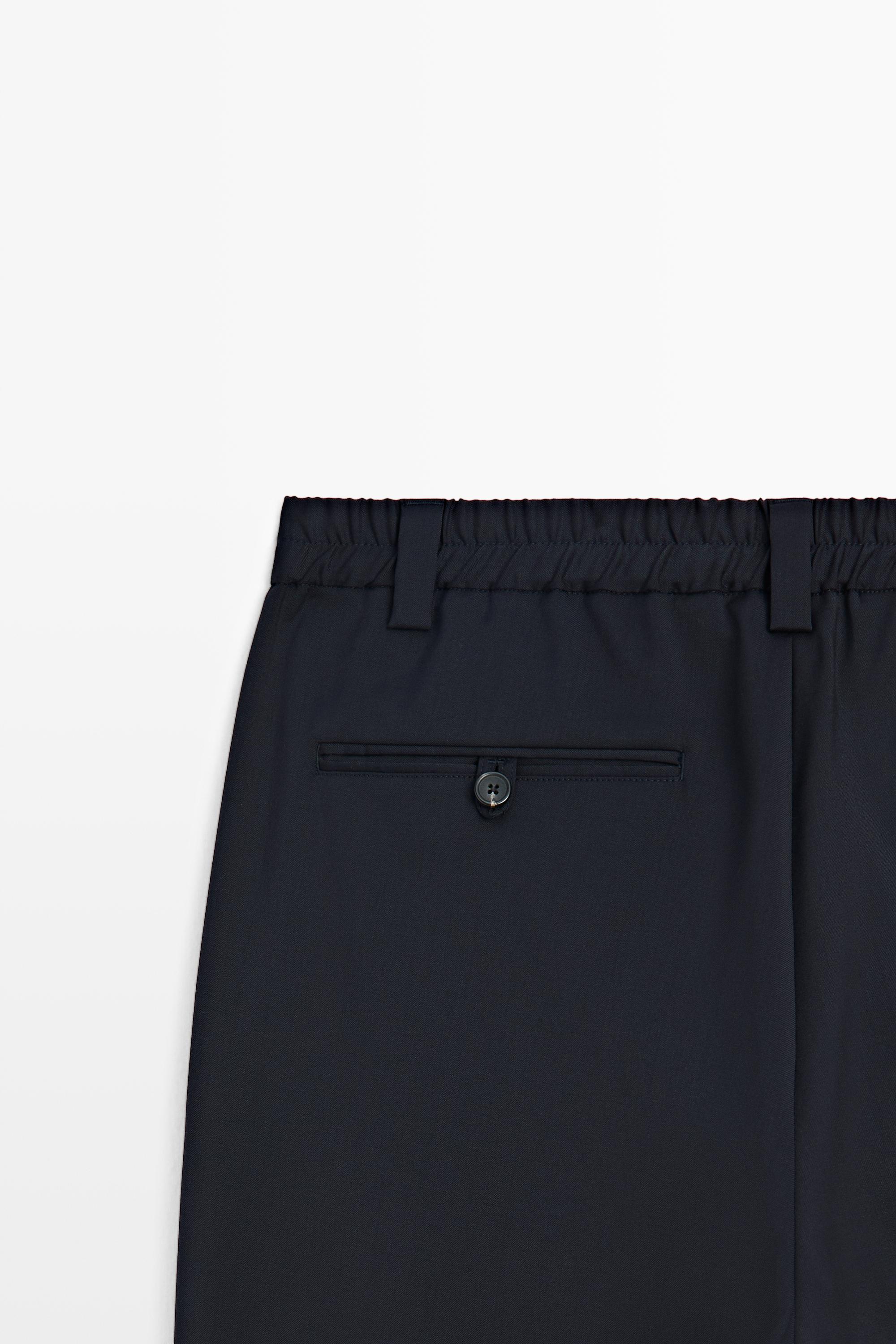 Pantalon straight 100 % laine