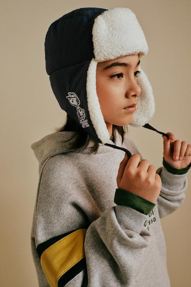 スヌーピーピーナッツ™フェイクシープスキンハットブルーZaraのスヌーピーピーナッツ™フェイクシープスキンハット - ブルー 