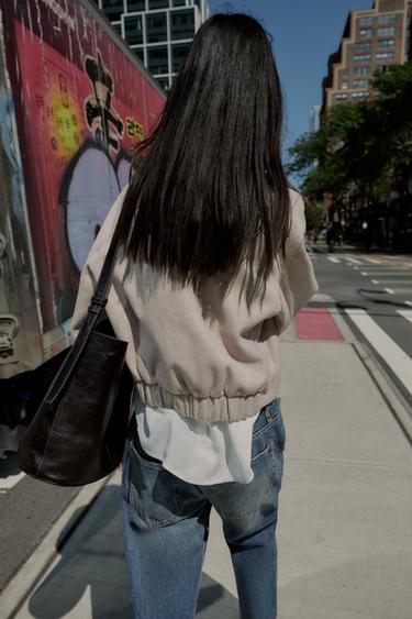 BOMBER DOUX BAS ÉLASTIQUE - Sable de Zara - Image 2