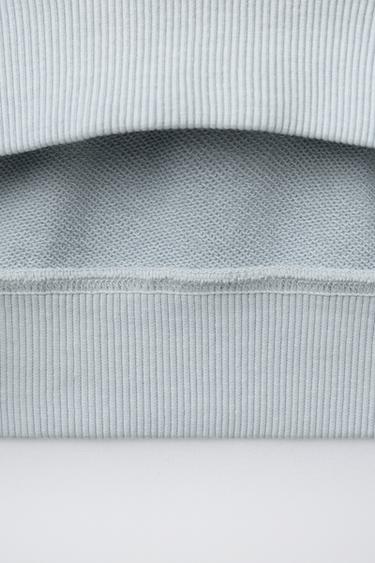 PLAIN GARMENT DYE SWEATSHIRT - Light blue by Zara - Image 3