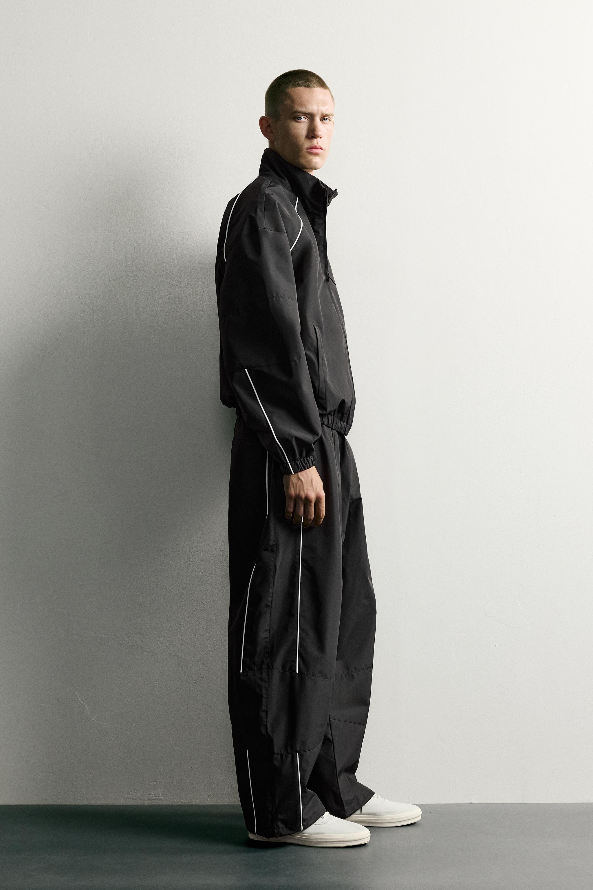 Мужские куртки Zara WATER-REPELLENT TECHNICAL CONTRAST JACKET — фото 4
