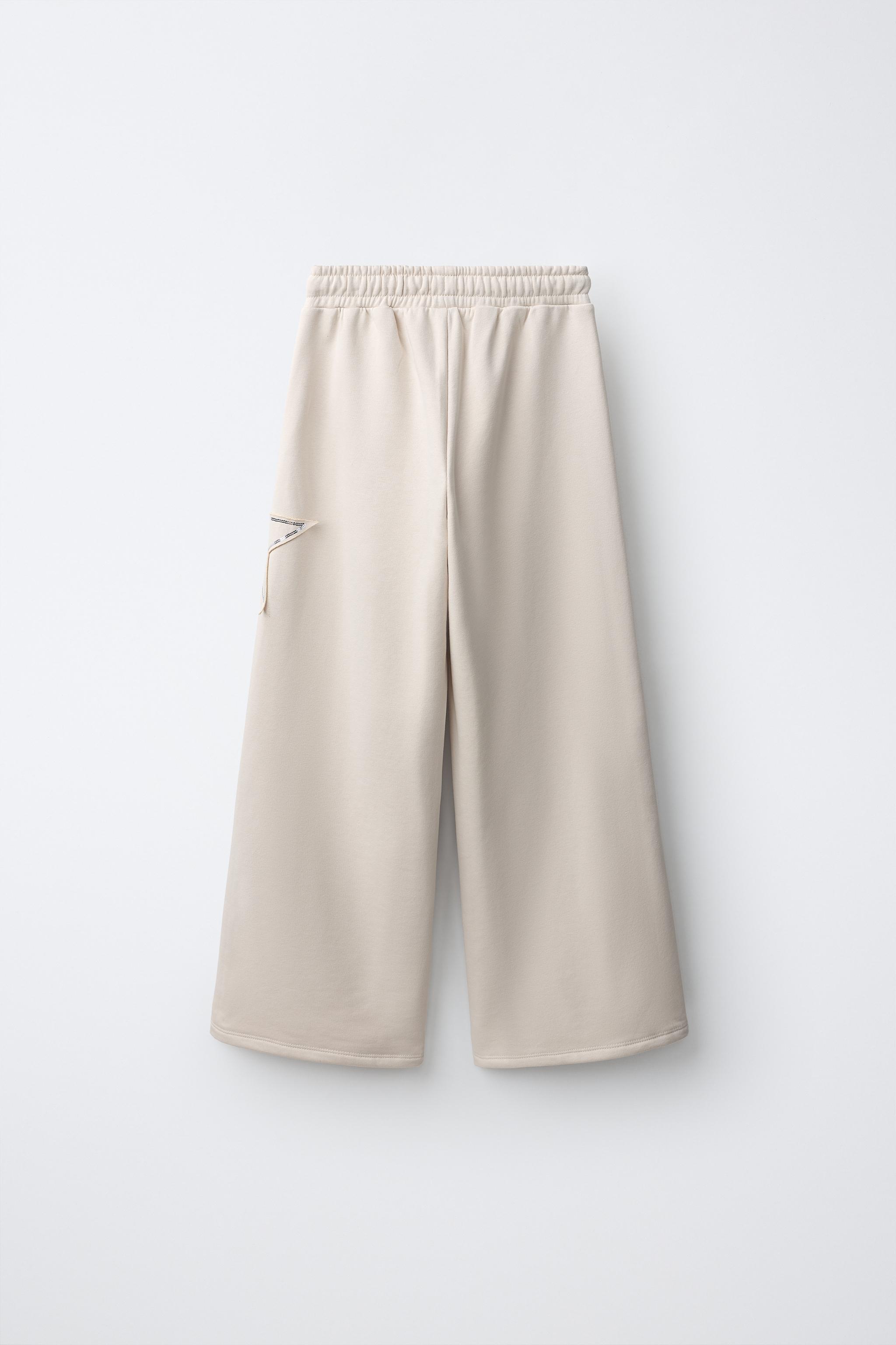STAR WIDE-LEG TROUSERS - Ecru | ZARA South Africa