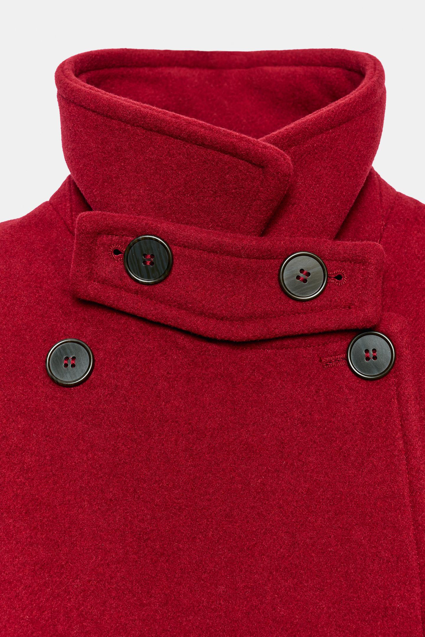 Женская куртка Zara Double-Breasted Stand-Up Collar, цвет: Красный — фото 7