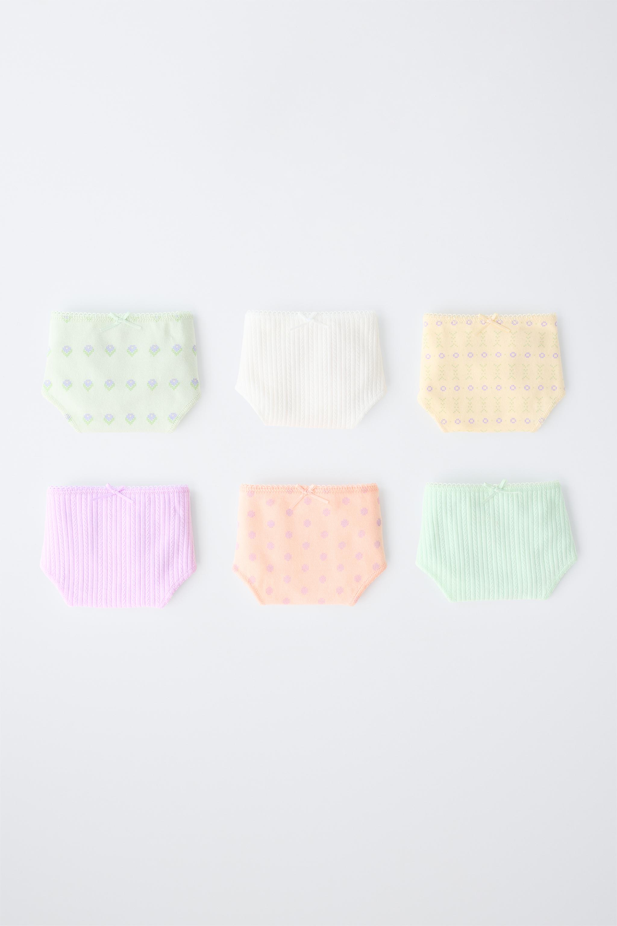 6-14 YEARS / SIX-PACK OF FLORAL UNDERWEAR — Multicolored