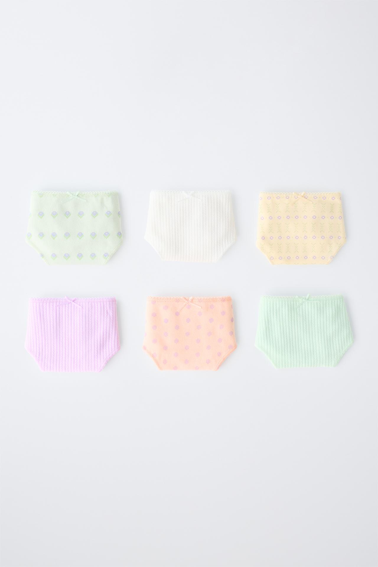 6-14 YEARS / SIX-PACK OF FLORAL UNDERWEAR — Multicolored