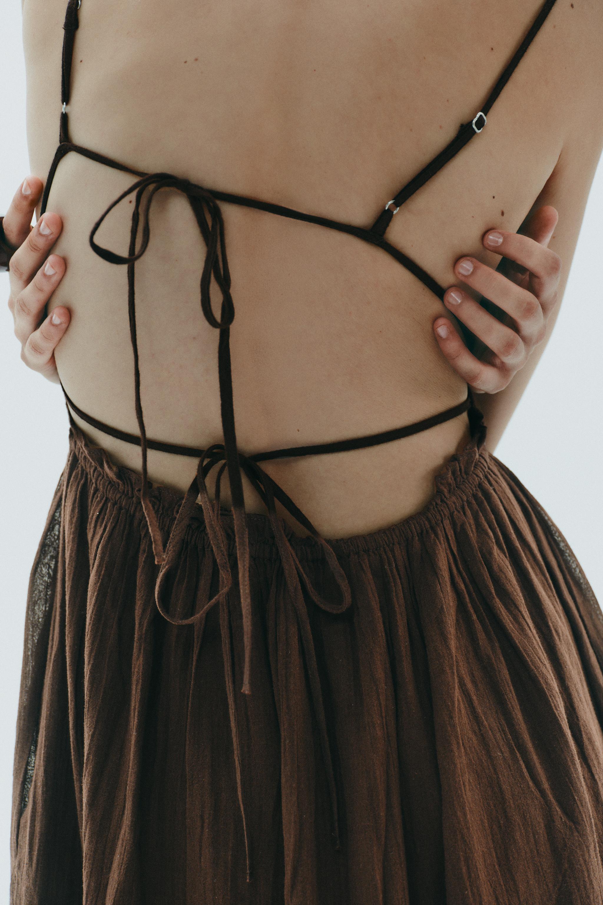 ROBE MI-LONGUE EN GAZE
