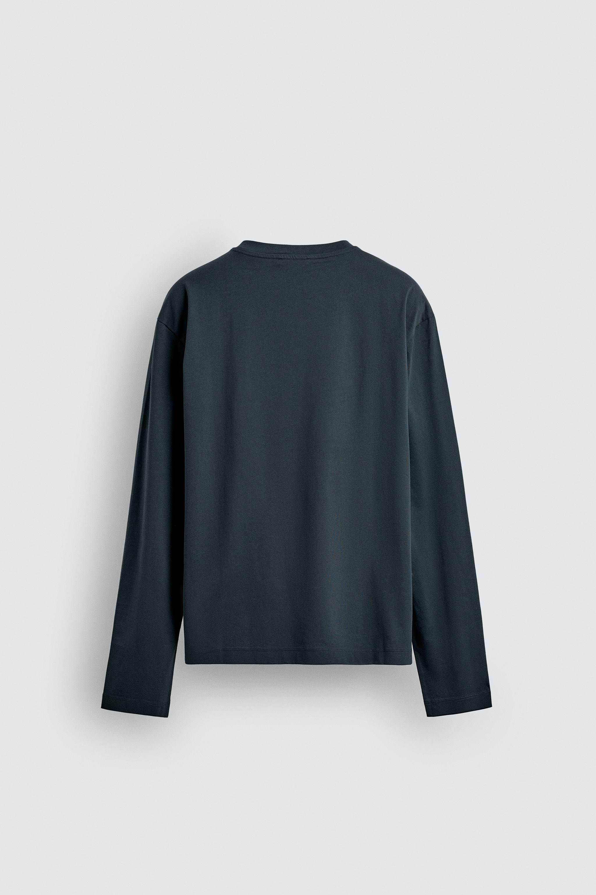 T-SHIRT MERCERISÉ À MANCHES LONGUES
