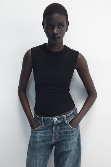 SLEEVELESS TOP - Black by Zara