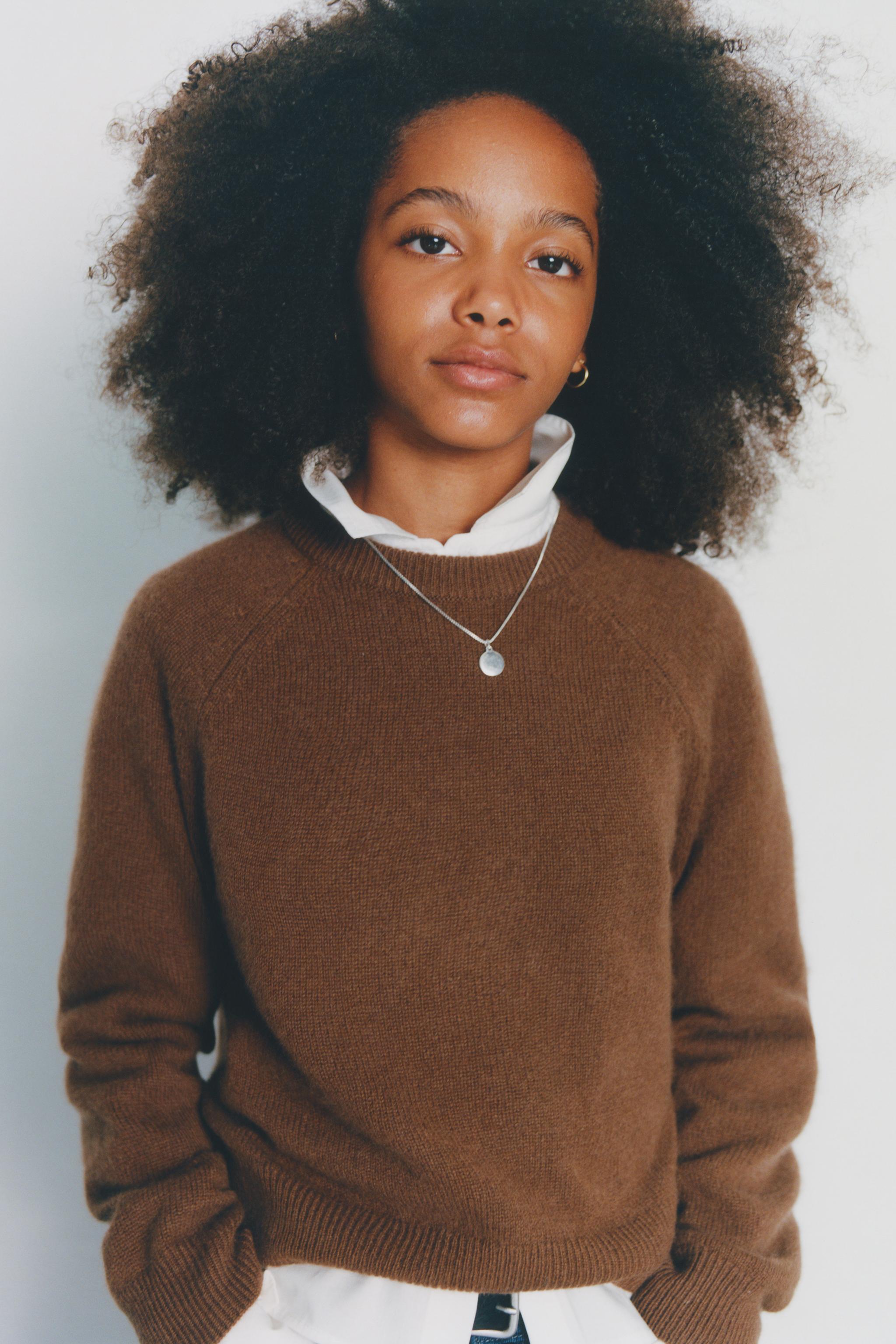 100% CASHMERE JUMPER — Brown