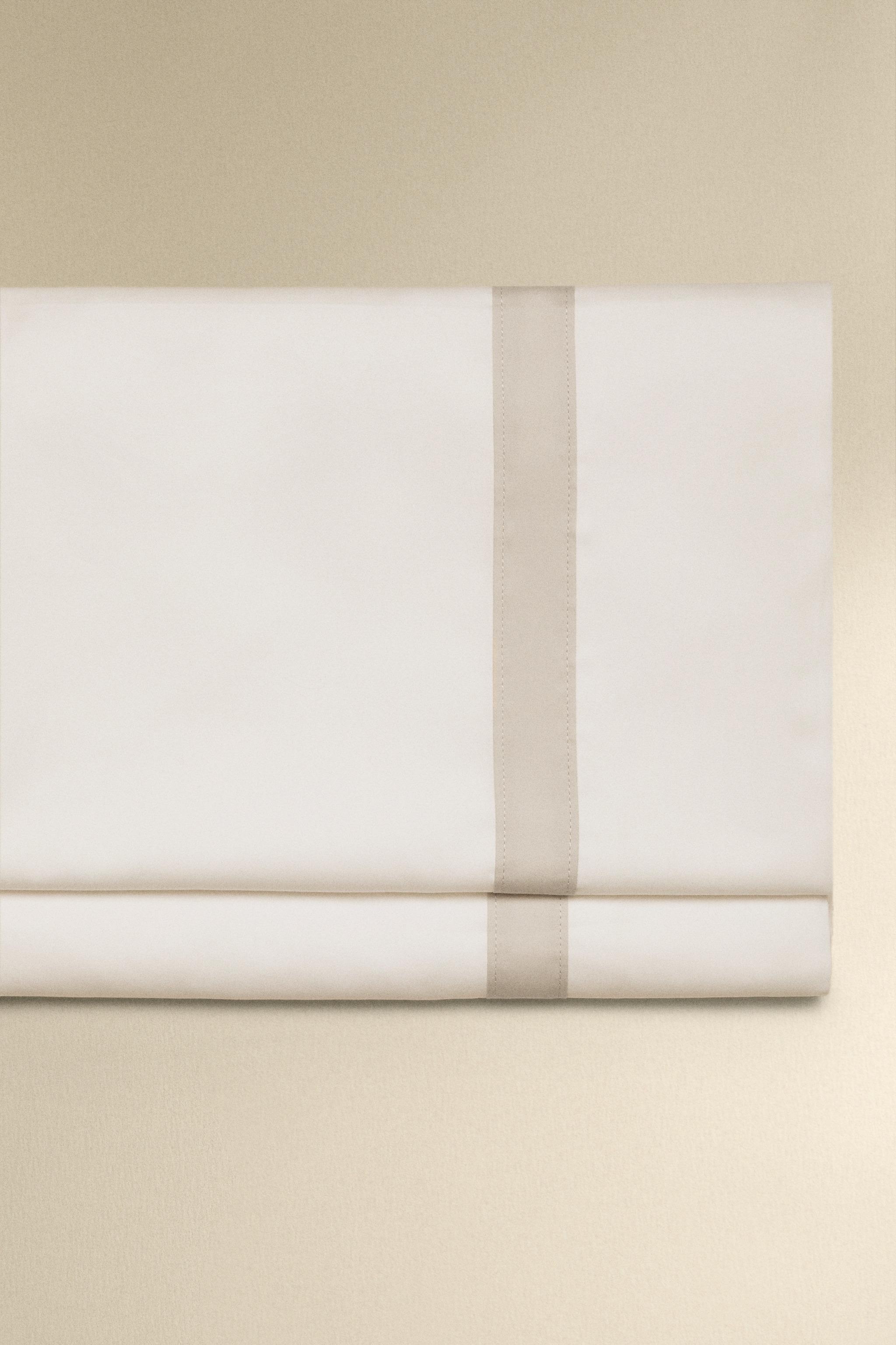 SATEEN FLAT SHEET WITH BORDER (300 THREAD COUNT)