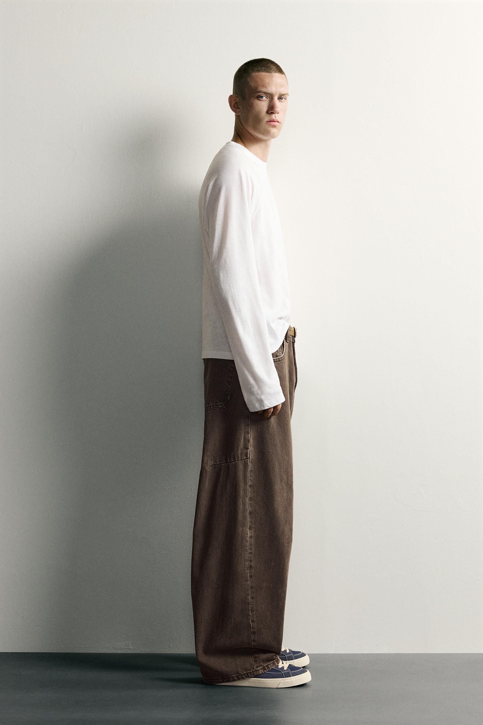 DRAWSTRING BARREL FIT PANTS