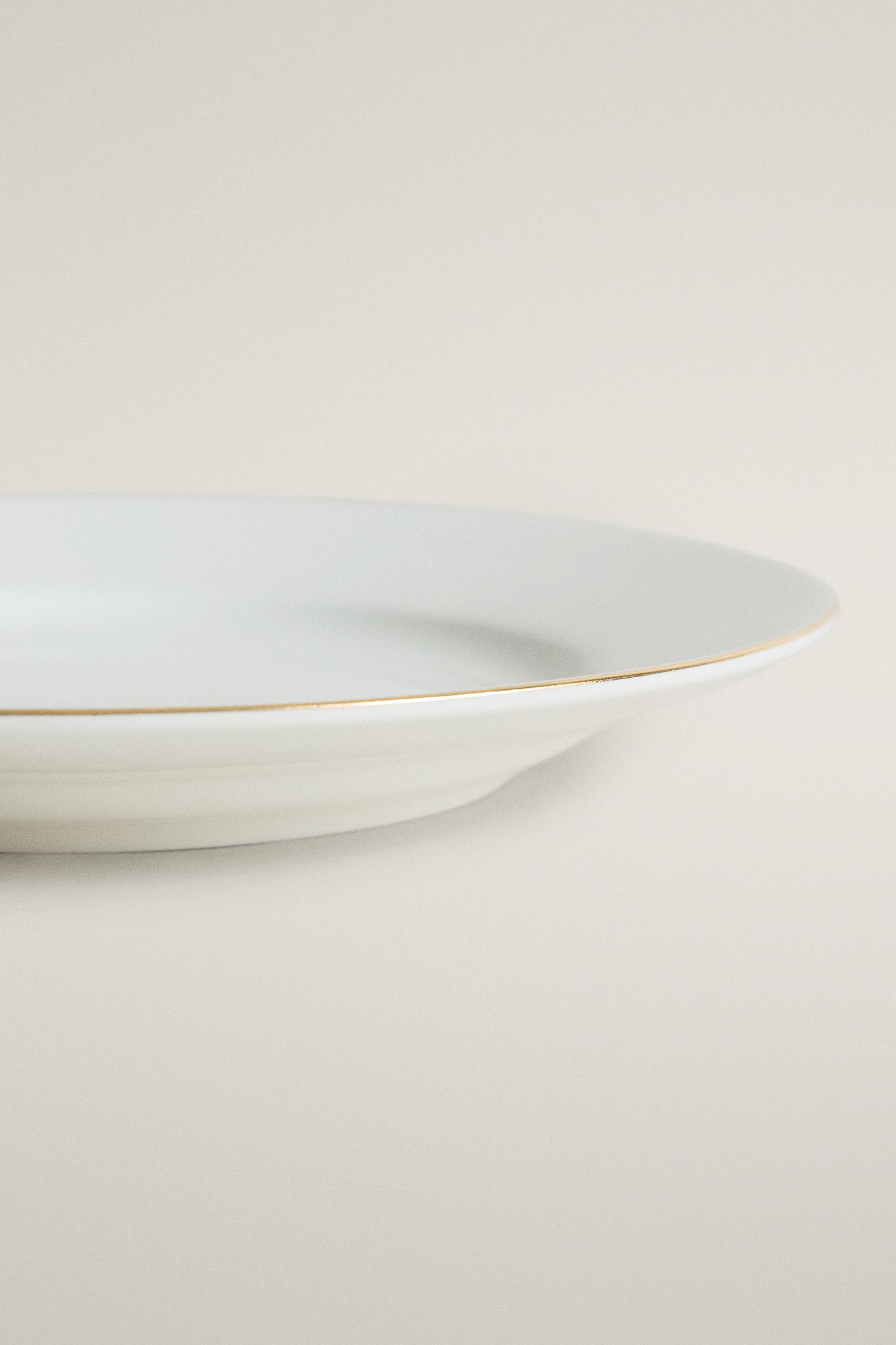 ASSIETTE À DESSERT PORCELAINE BONE CHINA BORD