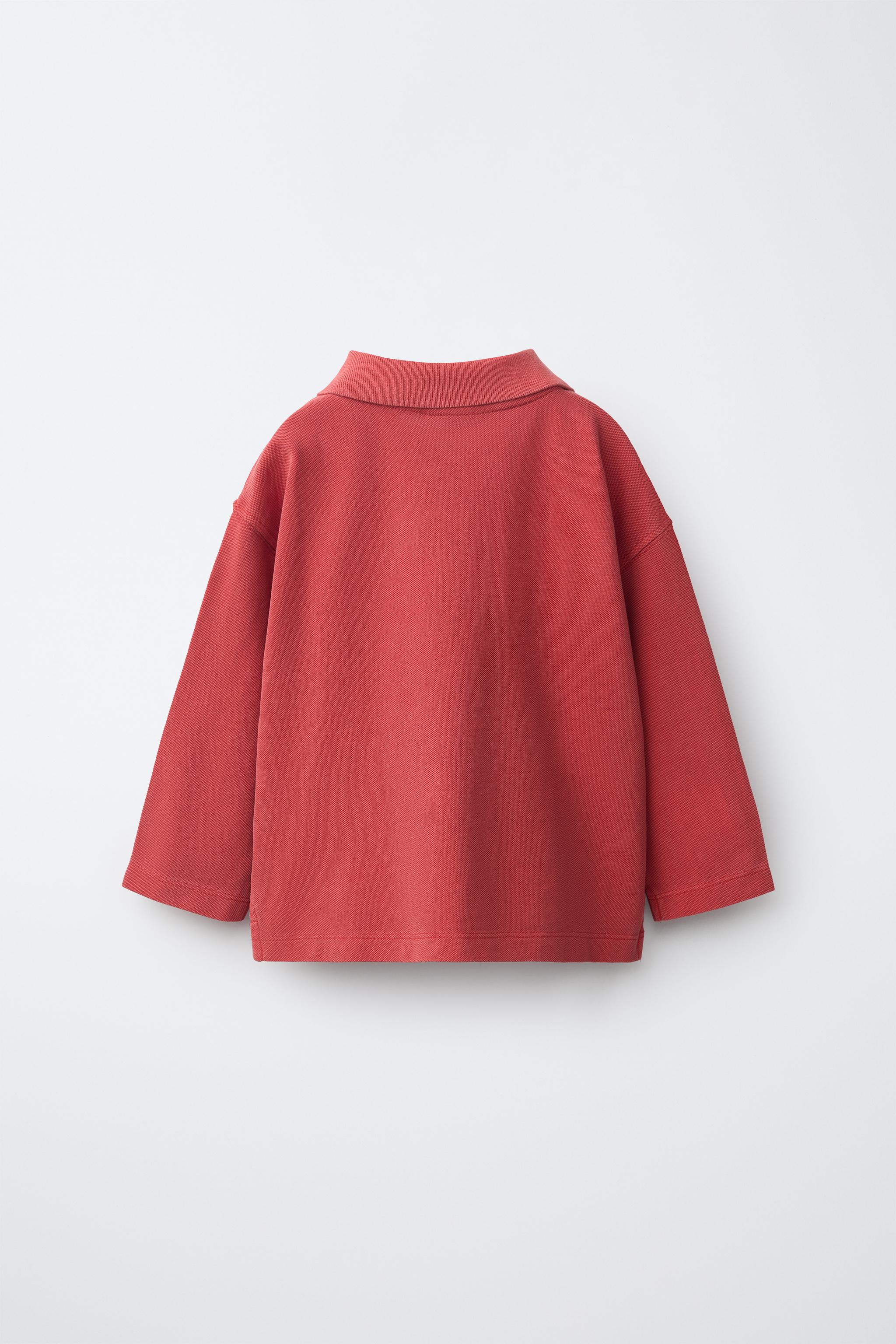 SOLID PIQUÉ POLO SHIRT — Red