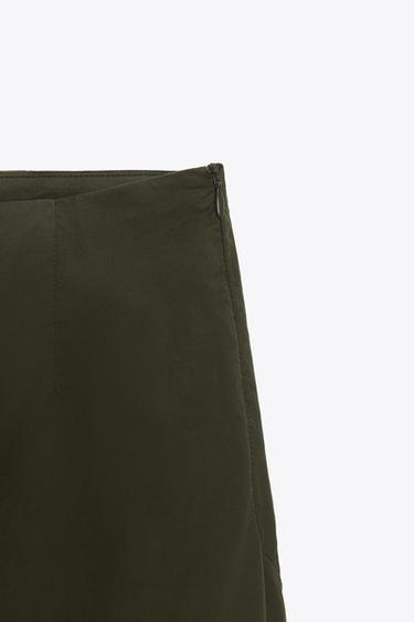 ASYMMETRIC SKIRT - Dark khaki by Zara - Image 7