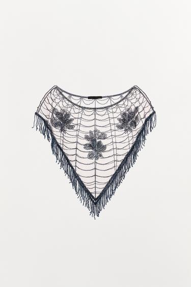 CAPE WITH BEADED EMBROIDERY - Light pink by Zara - Image 2