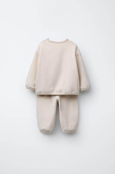 ALL AMOR SWEATSHIRT AND JOGGERS SET - Light beige by Zara - Image 1