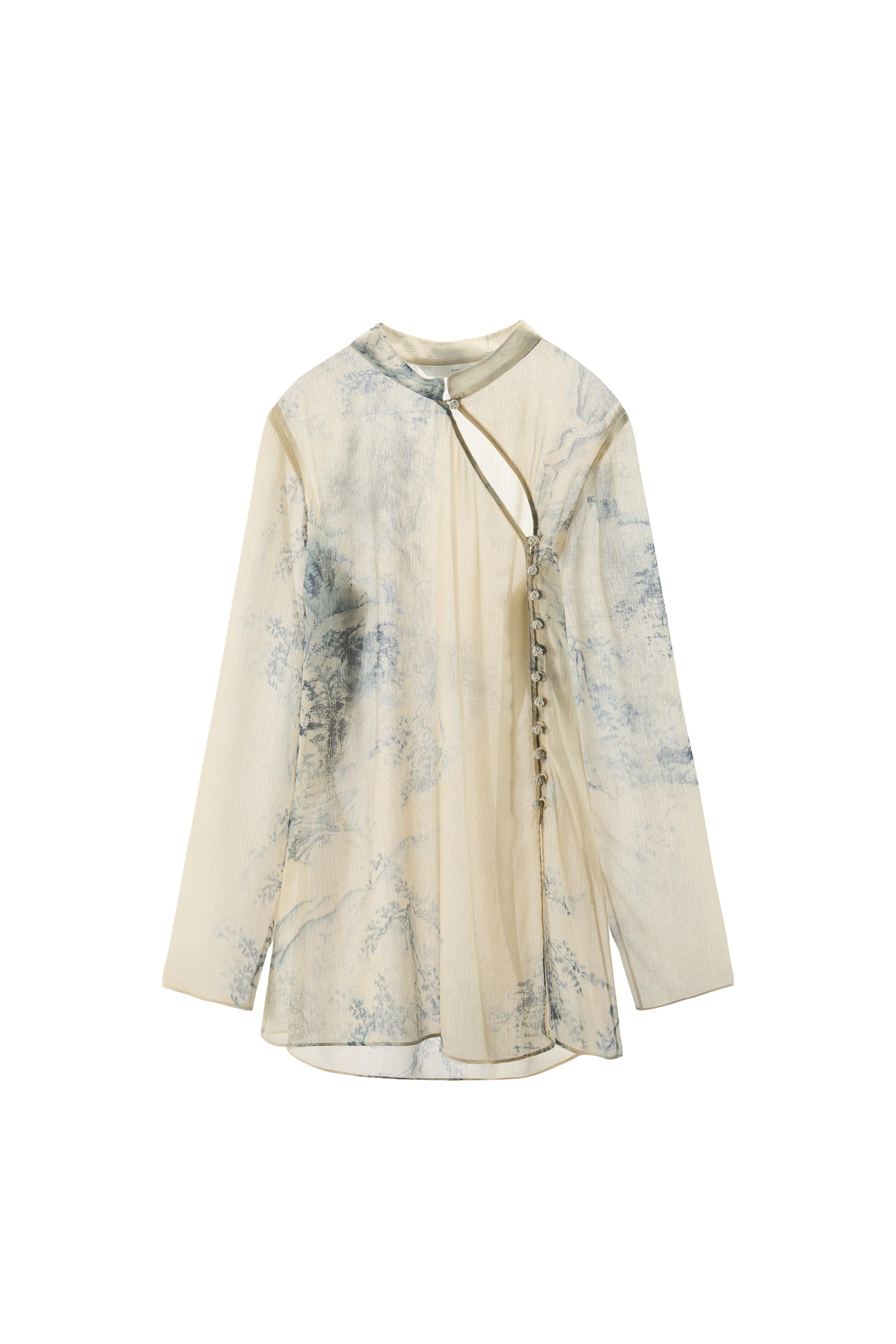 BLUSA ESTAMPADA BOTONES ZW COLLECTION