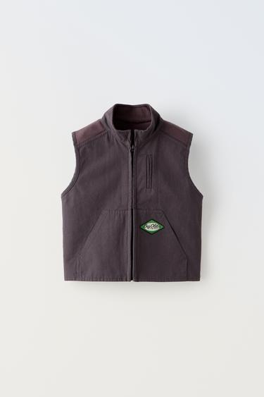Zara “BIG OLITA” VEST - Dark maroon - Image 0
