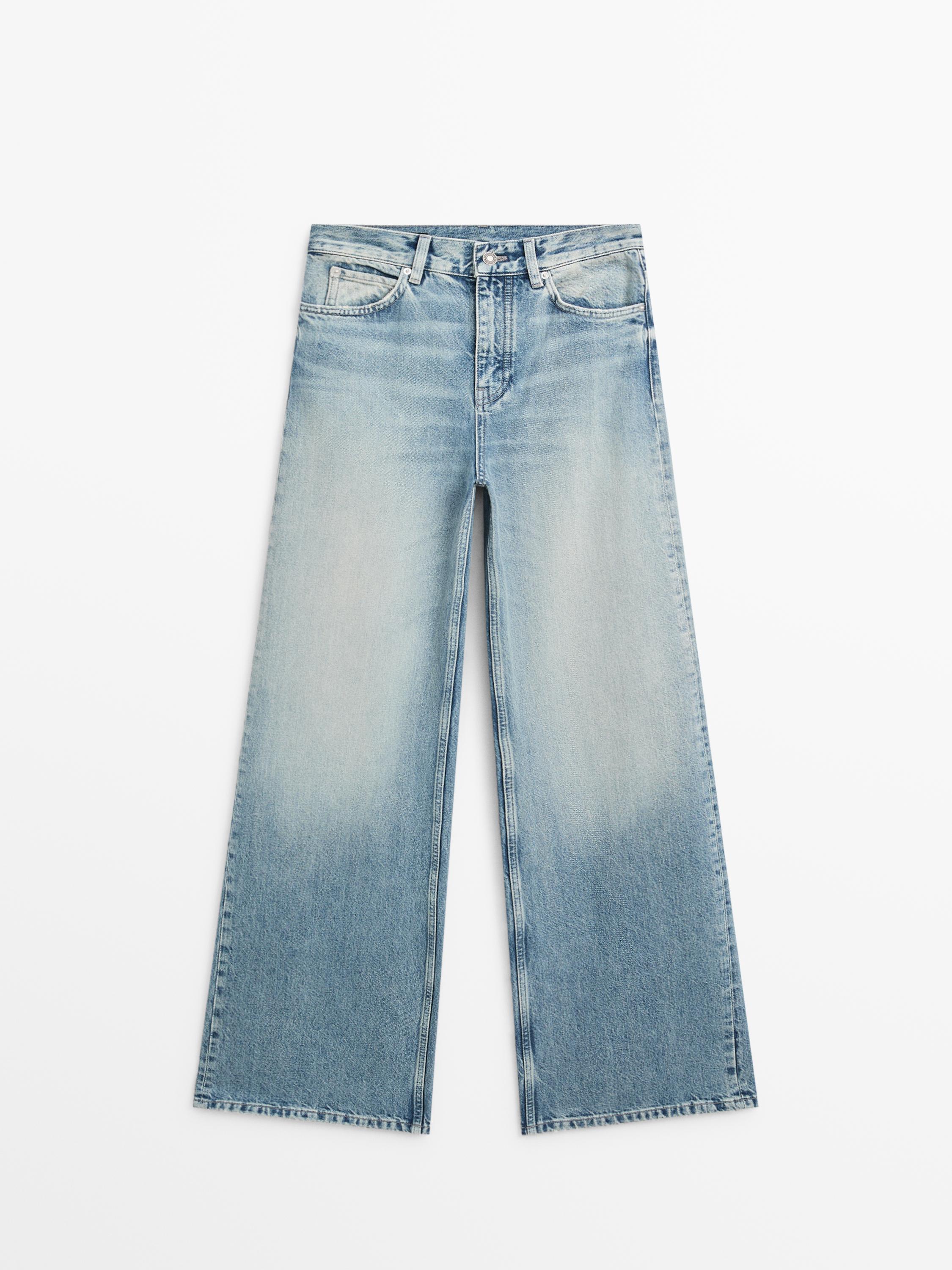 High-waist wide-leg jeans