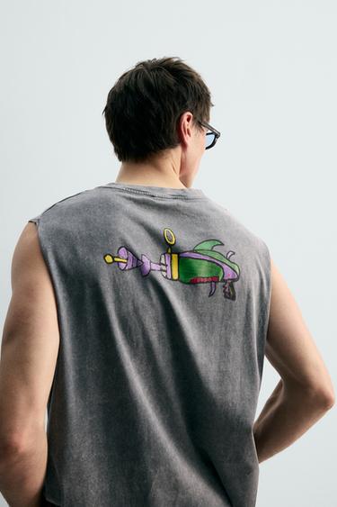 T-SHIRT ILLUSTRATION SPACE JAM™ & © X DYLAN´S T-SHIRT CLUB X ZARA - Gris anthracite de Zara - Image 5