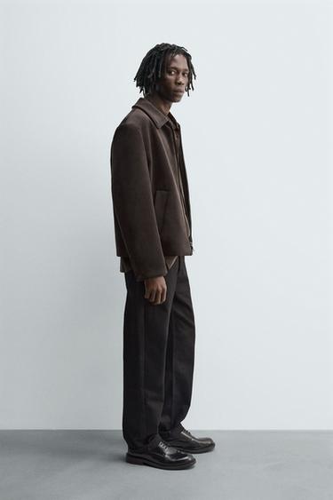 REGULAR FIT VELVET JACKET - Chocolate by Zara - Image 3