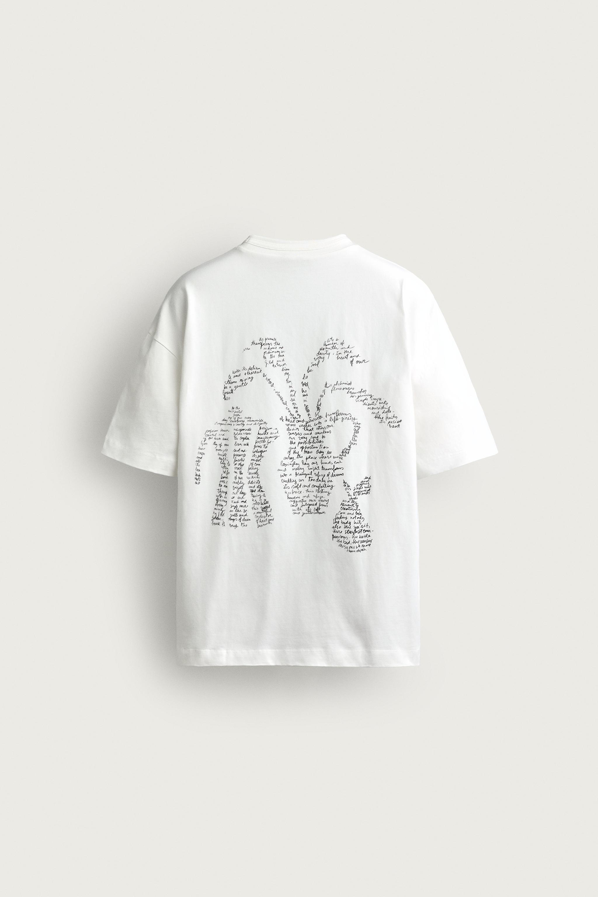 RELAXED FIT FLORAL LETTERING T-SHIRT