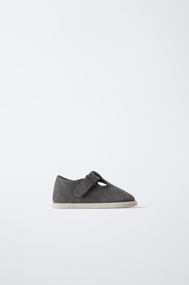 ZAPATO PIEL BAREFOOT - Gris perla de Zara