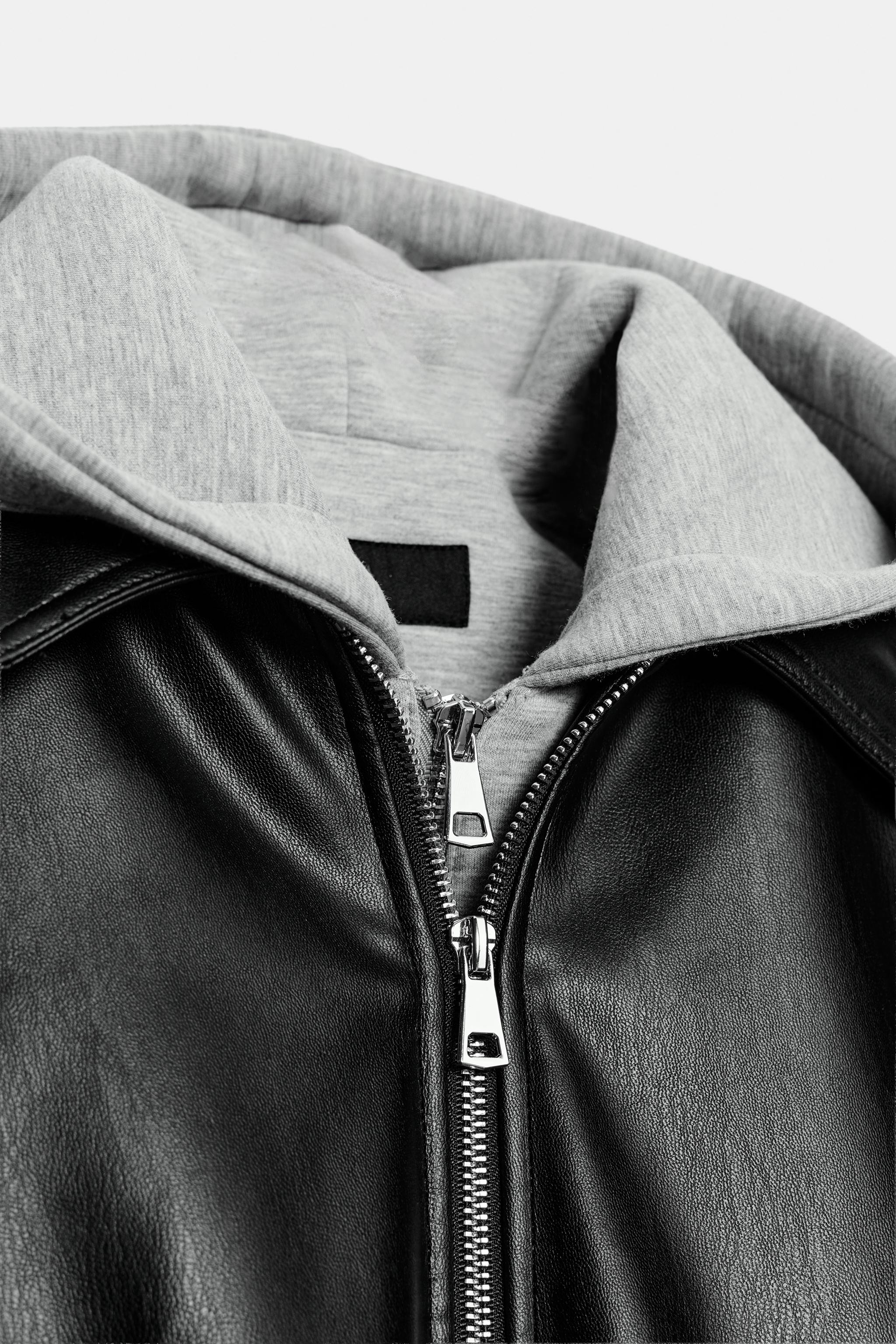 コンビフード付きジャケット - ブラック | ZARA Japan / 日本