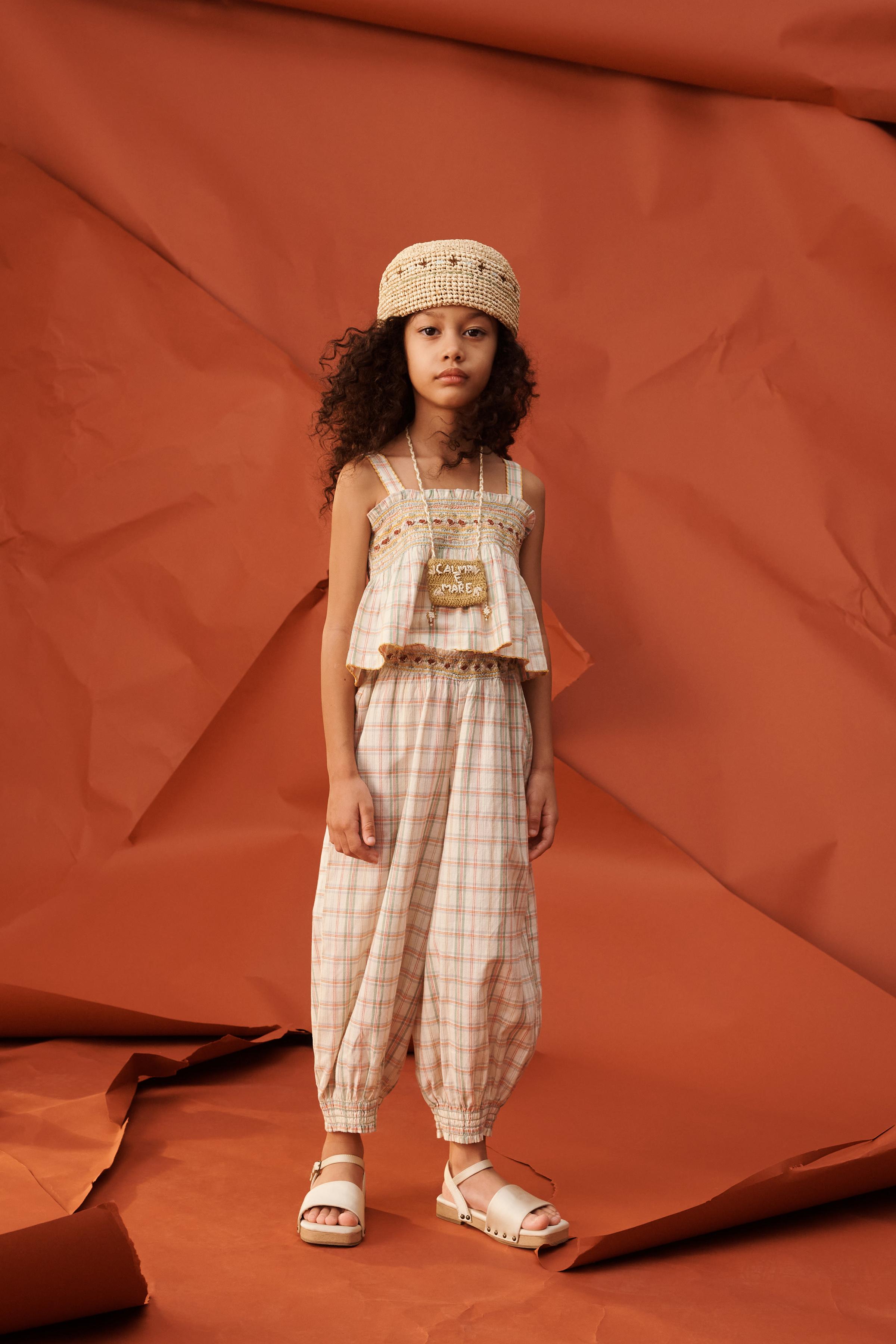 LIMITED EDITION PLAID EMBROIDERED FLORAL TOP