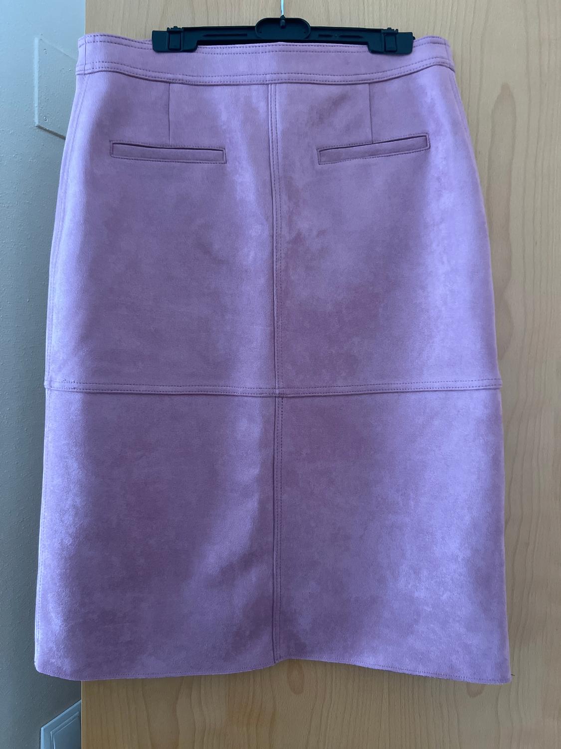 FAUX SUEDE MIDI SKIRT - Image 3