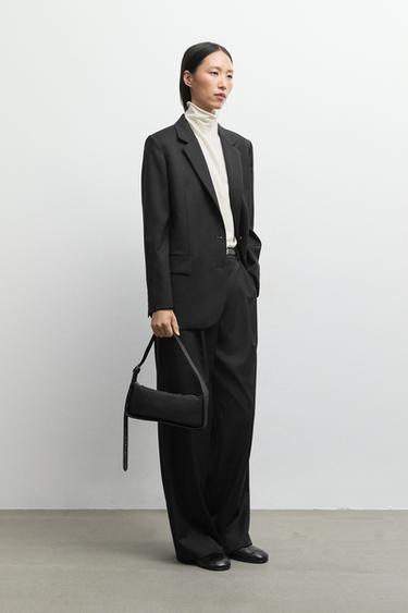 100% extra fine wool two-button blazer — Black 1