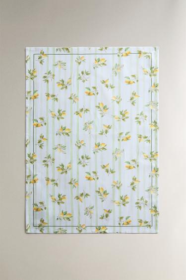 PACK OF COTTON LEMON TEA TOWELS (PACK OF 2) - Green by Zara - Image 1
