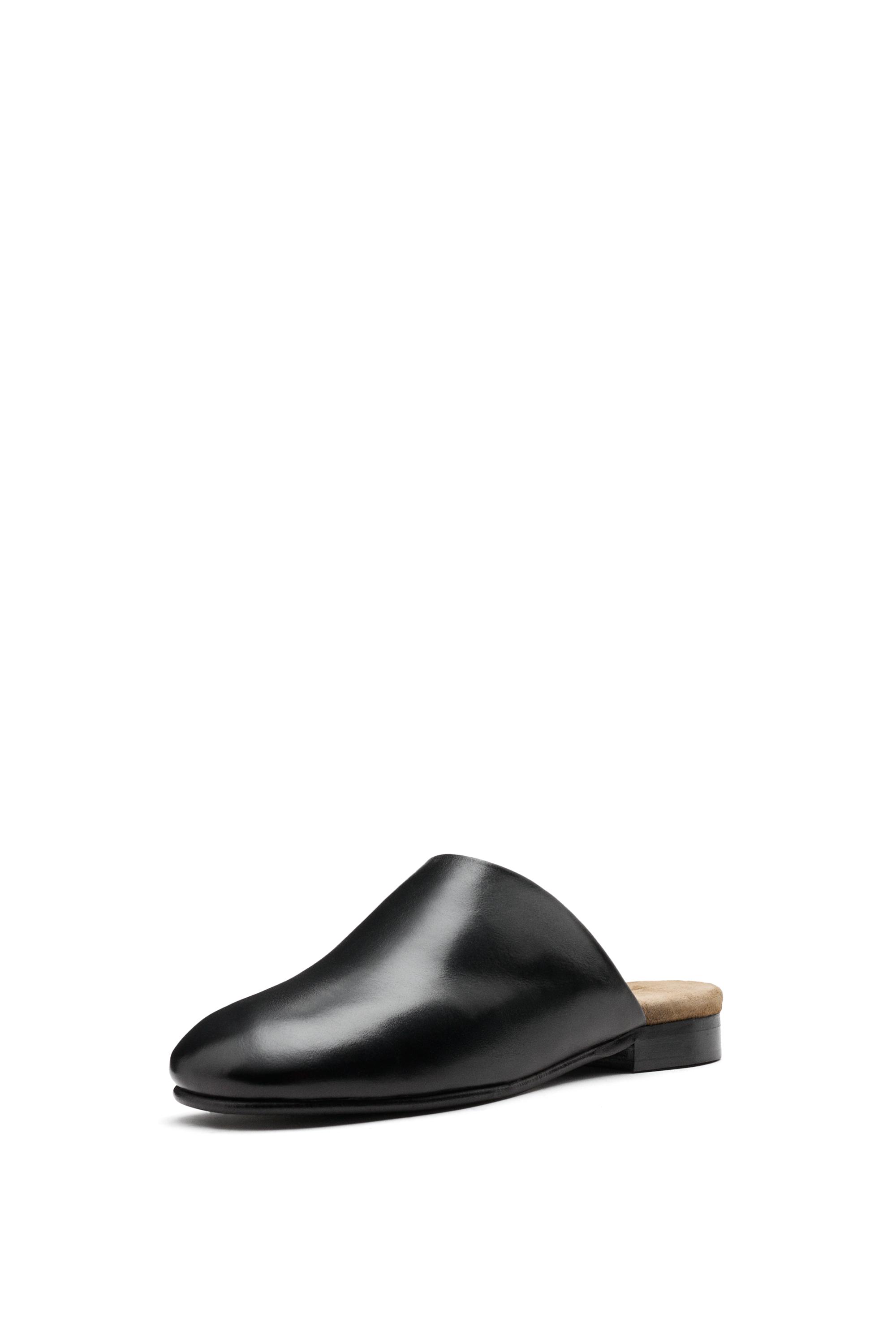 CLARKS × ZARA LEATHER MULE SHOES 25cm Soft leather mule - Black | ZARA United States
