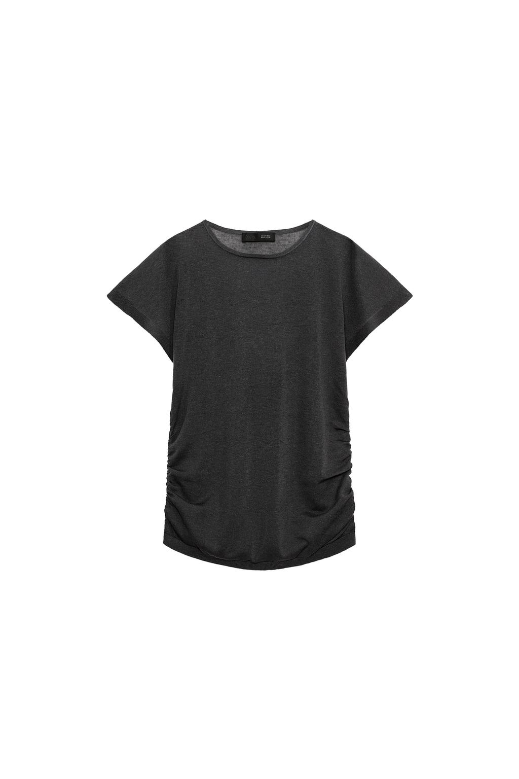 DRAPED KNIT TOP - image 3