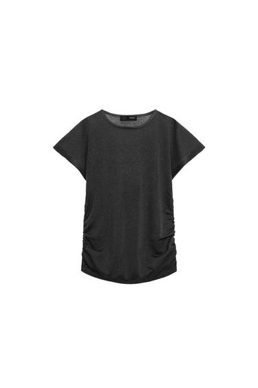 DRAPED KNIT TOP - Dark navy by Zara