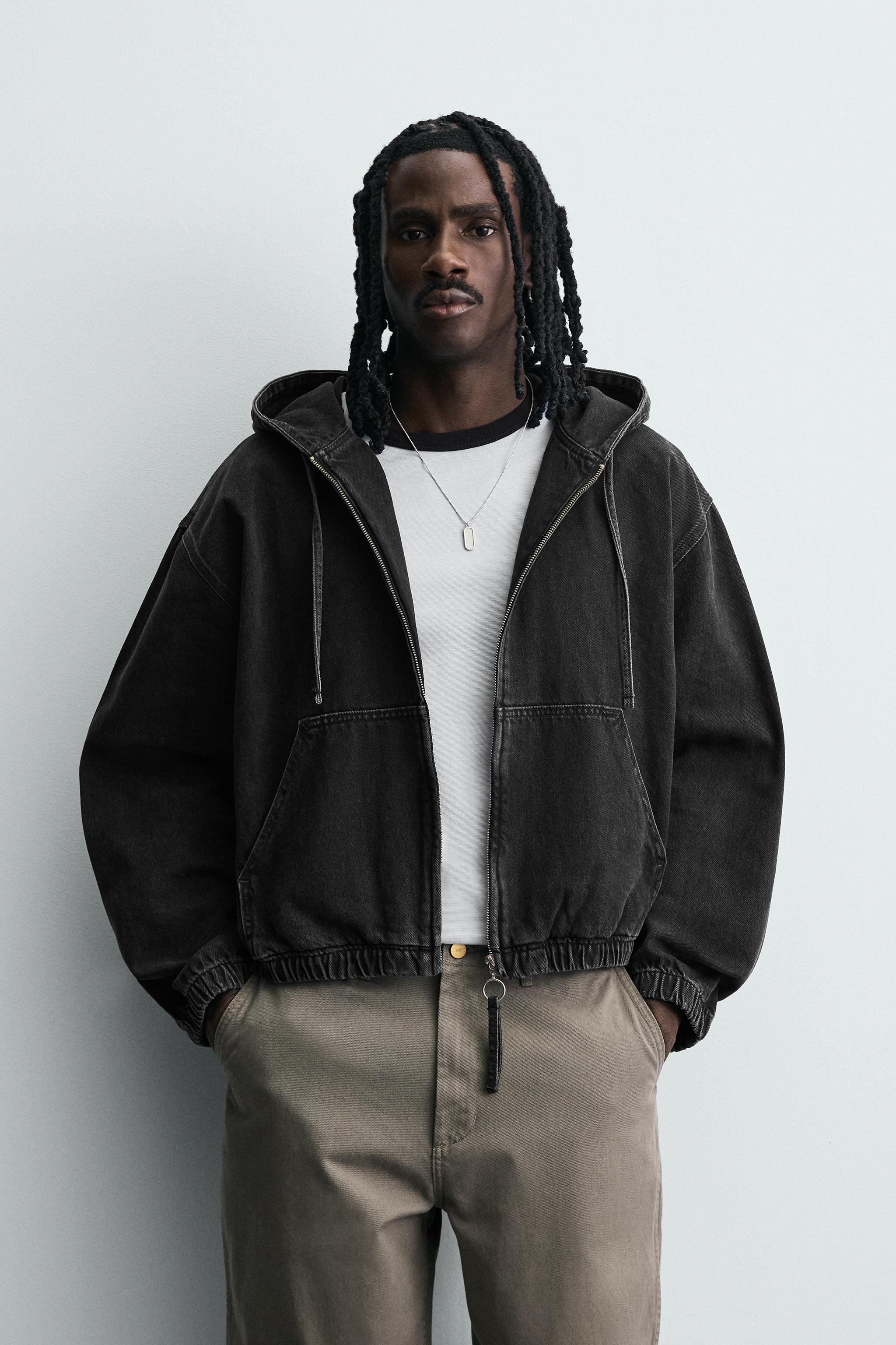 ZARAテクスチャード デニムジャケット & パンツセット ワイドレッグジーンズ - ブルー | ZARA Japan / 日本