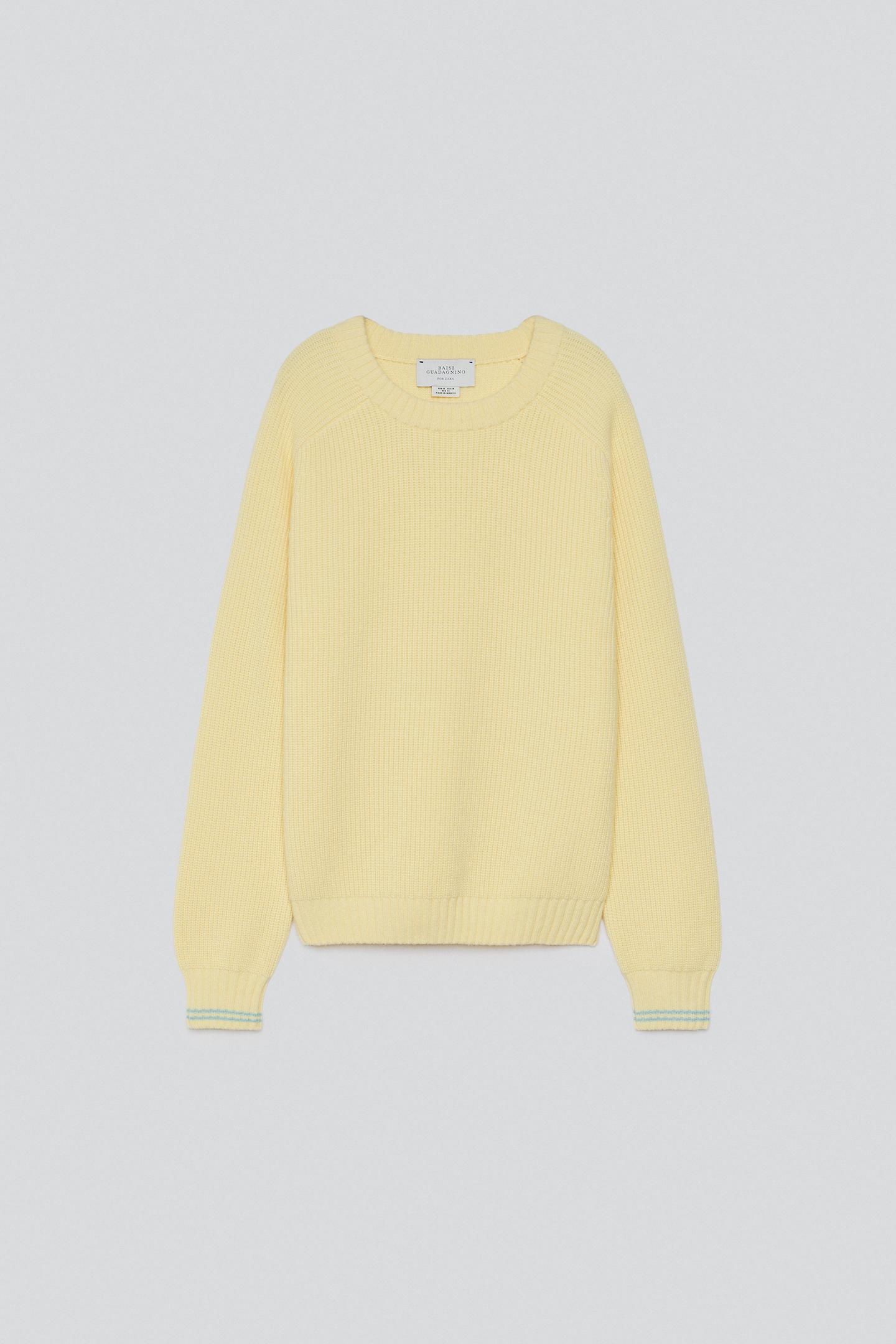 Мужской свитер Zara 100% Cashmere Jumper, цвет: Жёлтый — фото 4