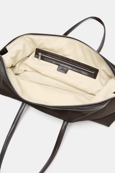 NYLON ELONGATED CITY BAG - Grey by Zara - Image 3