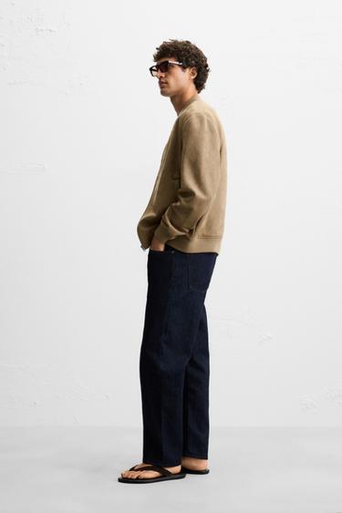 FAUX SUEDE BOMBER JACKET - Beige by Zara - Image 3