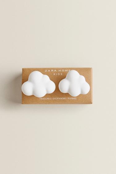 LOT BOUTONS DE PORTE ENFANTS NUAGE (LOT DE 2) - Blanc de Zara - Image 3
