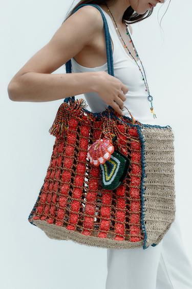 BEADED BRAIDED MAXI BAG - Multicoloured by Zara - Image 1