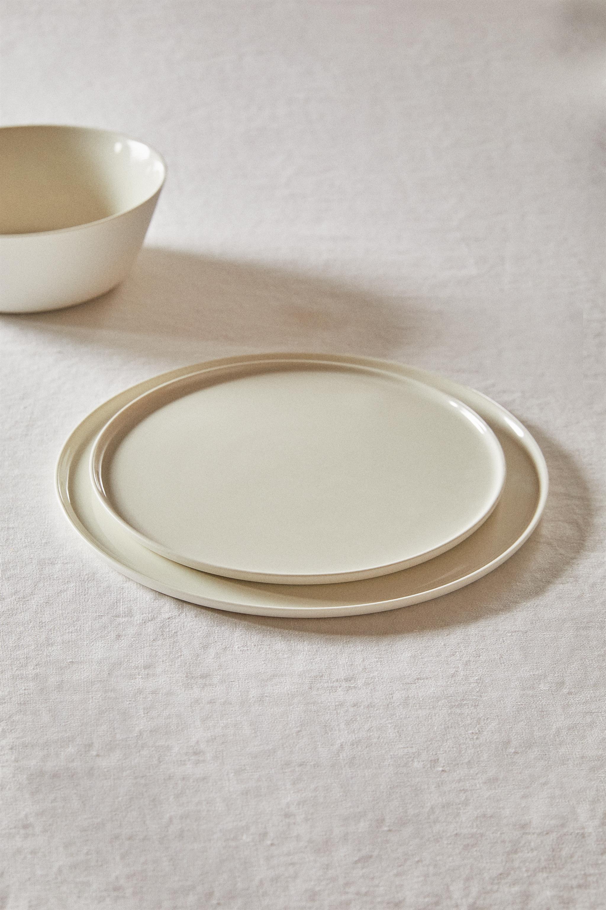 SET OF 2 - PLATE M - ecru-white | ZARA United States
