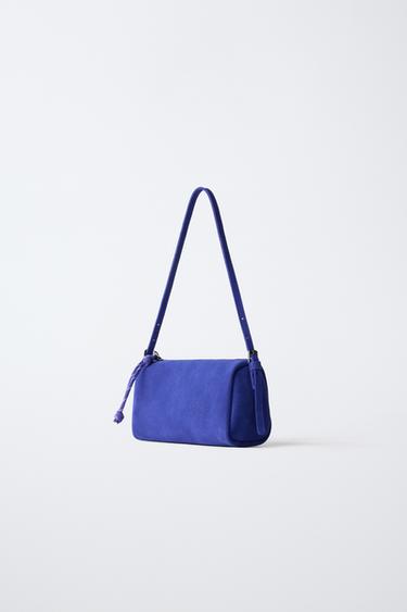 LEATHER SHOULDER BAG — Blue 2