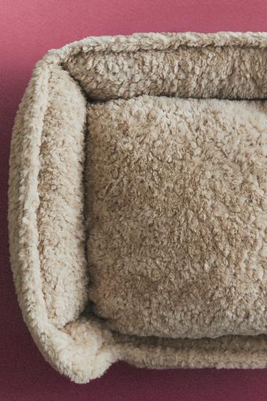 CAMA PARA ANIMAIS DE ESTIMAÇÃO COM EFEITO DE PELO DE OVELHA ENCARACOLADO - Bege da Zara