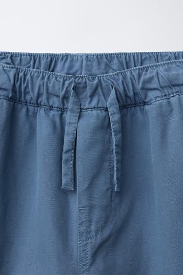 CANVAS TROUSERS WITH POCKETS - Light blue by Zara - Image 2