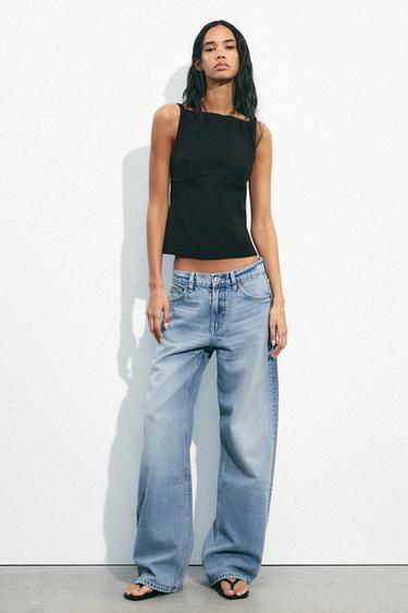 JEANS TRF RELAXED TIRO MEDIO - Azul de Zara
