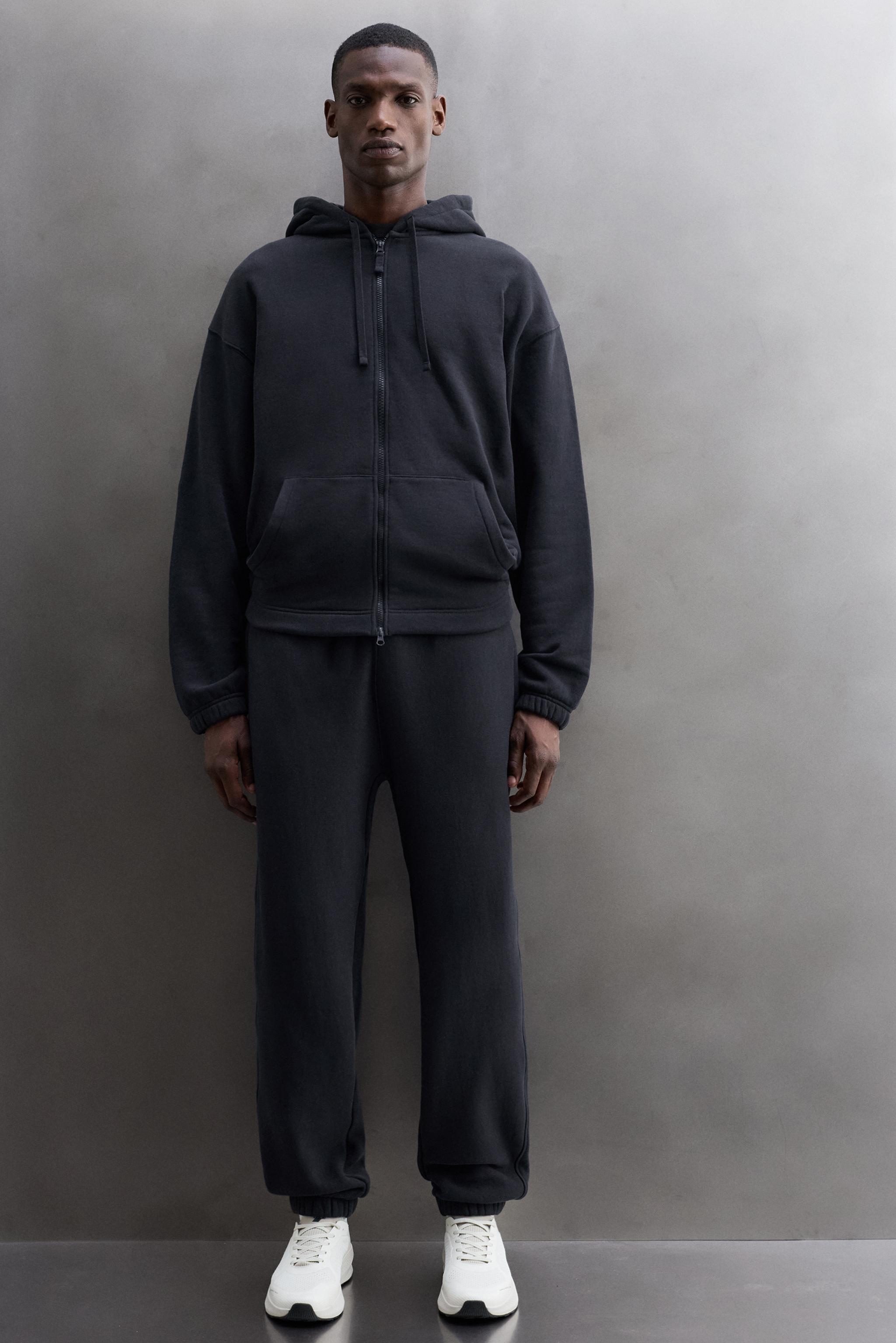 Zara PAMUKLU FERMUARLI KAPÜŞONLU SWEATSHIRT görsel 6