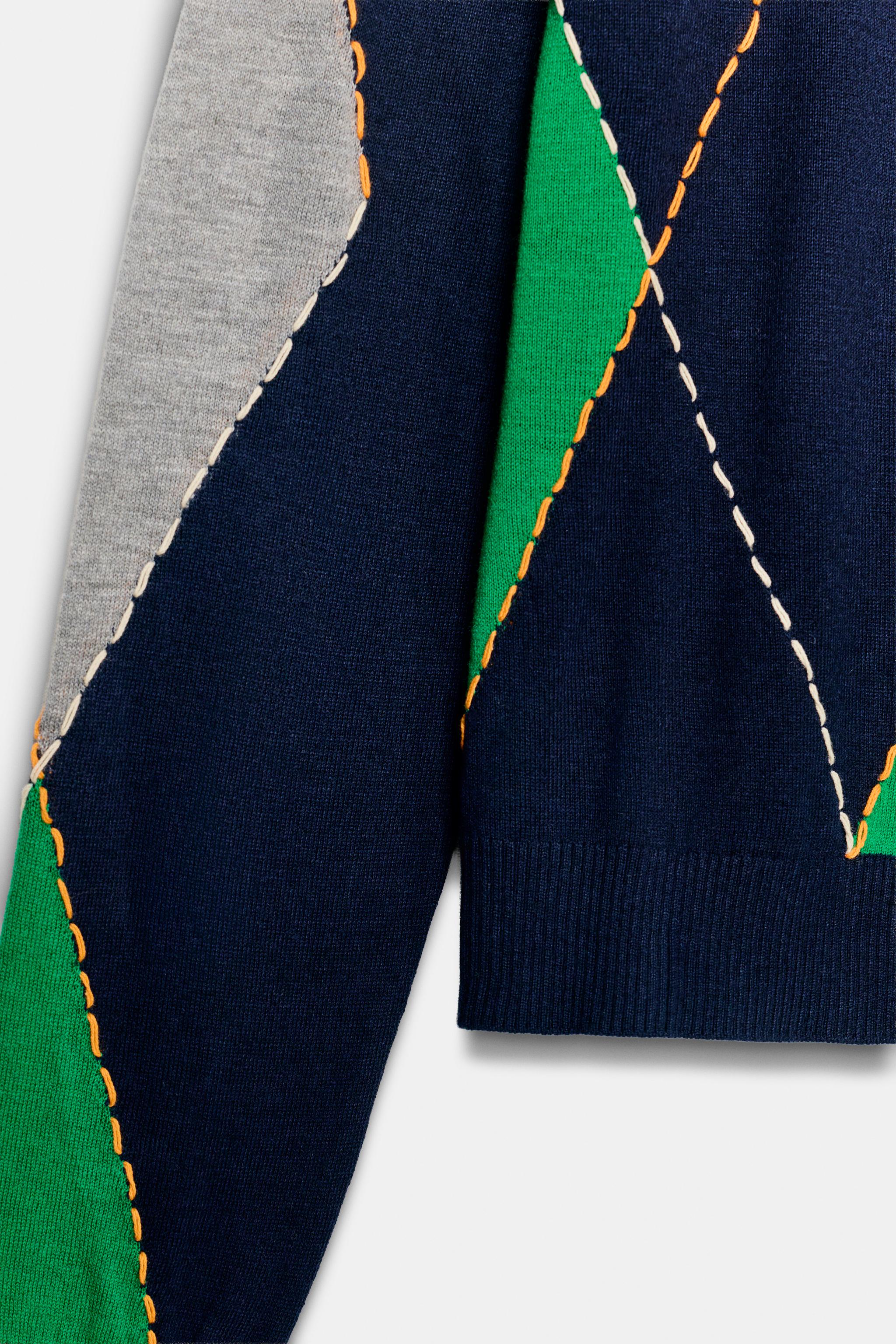 DIAMOND-KNIT JUMPER