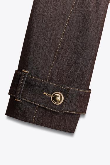 CONTRAST STITCHING SHORT JACKET - Brown by Zara - Image 6